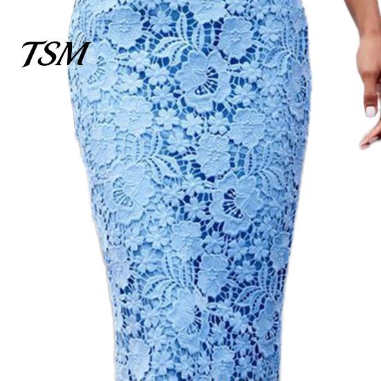 Pencil Dress Fashion Party O Neck Sleeveless Formal Mid Waist Lace Evening for Banquet
