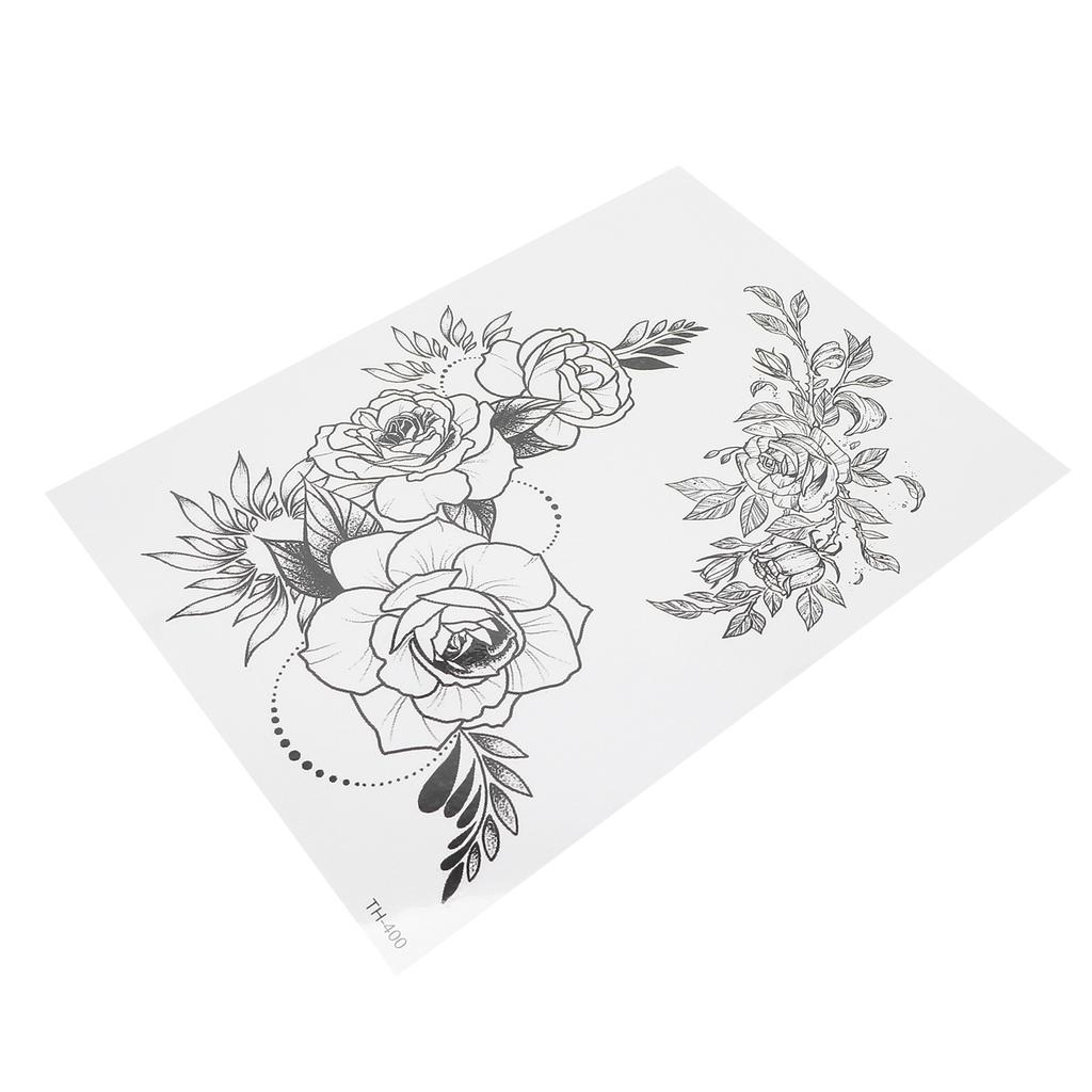 Temporary Tattoo Sticker Arm Chest Back Leg Waterproof Women Flower Tattoo StickerTH‑400