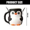 Lovely Penguins Ice Cream Pint Holder Reusable Ice Cream Container Popsicles Holders Beer Can Cup Sleeve With Spoon Slot