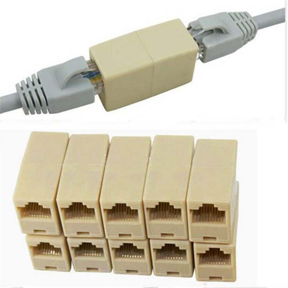 5pcs RJ11 RJ12 6P6C Telephone Line Cable Cord Coupler Extender Connector Joiner