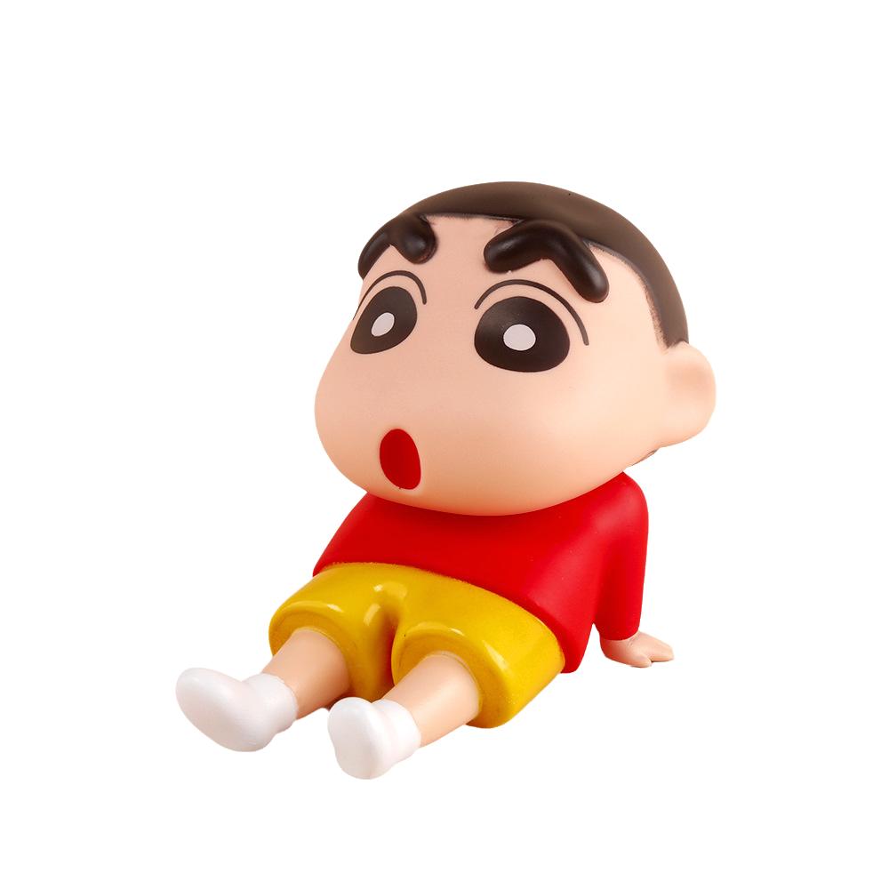 Crayon Chan Shin Phone Holder Toy Figurine Sitting Desk Decor Kids Gift Anime