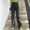 Modne damskie dżinsy z wysokim stanem Spodnie z szerokimi nogawkami Luźne, proste dżinsy Slouchy