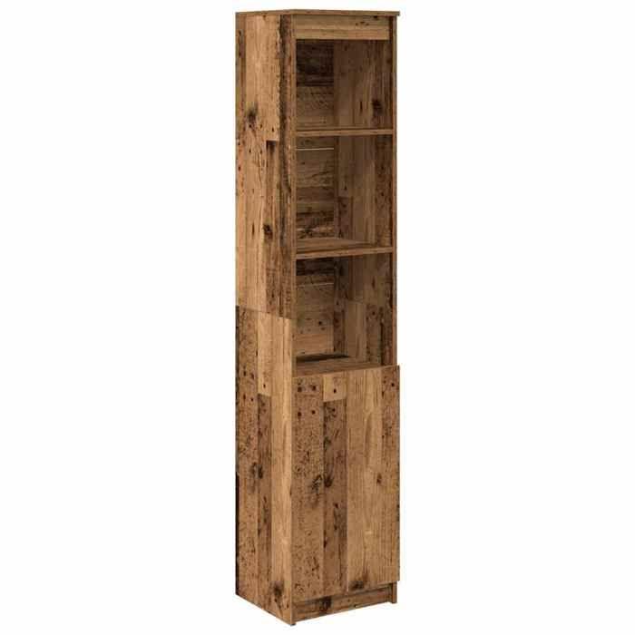 VidaXL Highboard 37.5x35x180 Cm Old Wood Engineered Wood, Cabinet, Sideboard, High Storage Cabinet, 861677