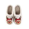 New Home Christmas Elk Warm Winter Cotton Slippers Couple Men and Women Thick-soled Soft-soled Shoes Thick Non-slip Cute