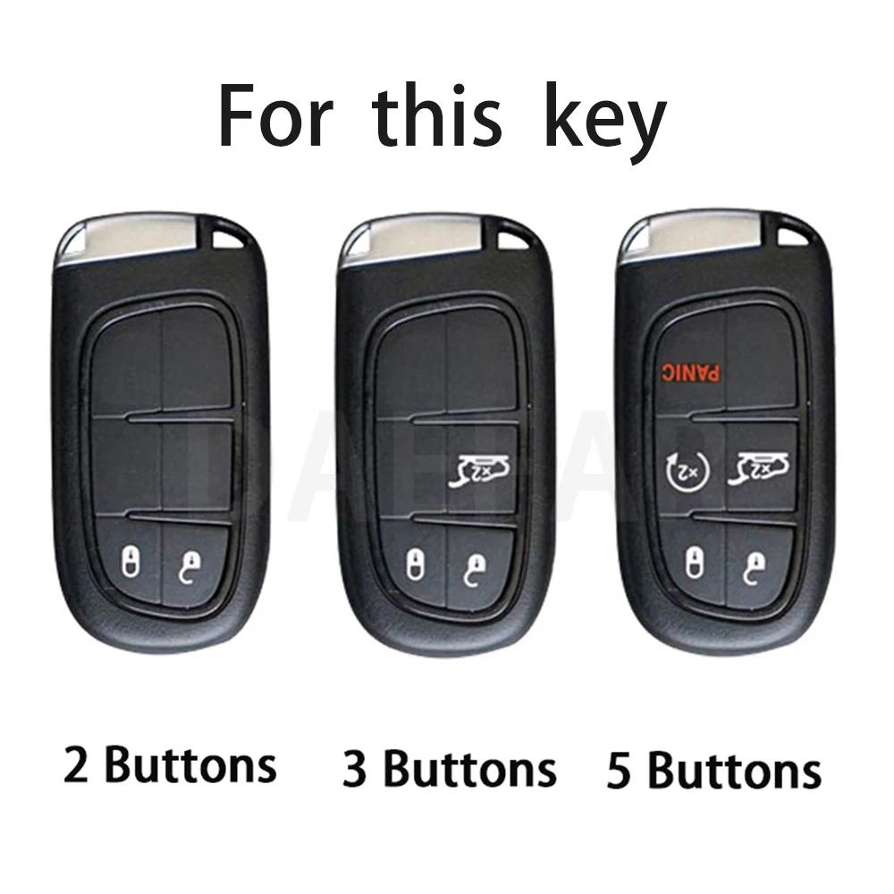 For Jeep Renegade Compass Grand Cherokee For Chrysler 300C Wrangler Dodge 5 Buttons Tpu Car Key Cover Case Fob Car Accessaries