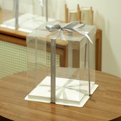 Heightened Transparent Birthday Cake Box (5-Pack)