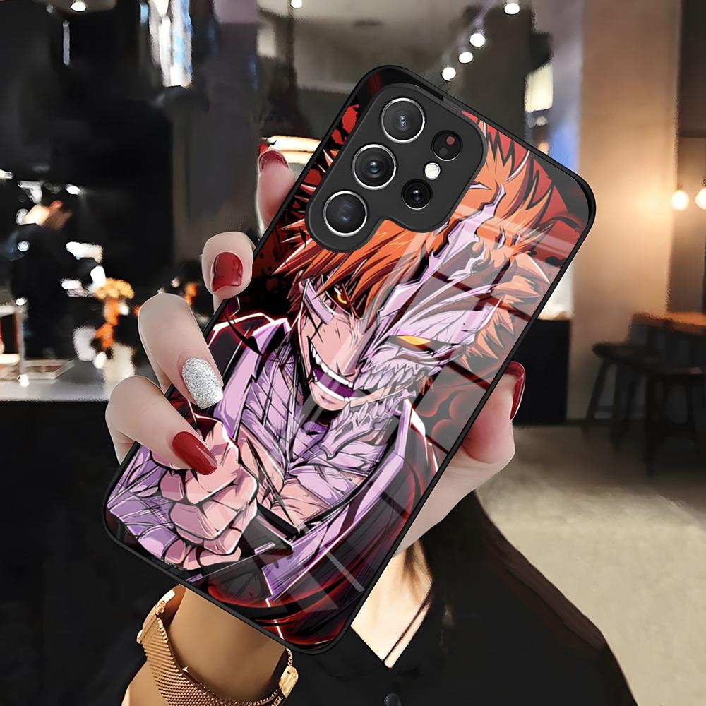 B-Bleach Phone Case For Samsung S26 S25 Edge Ultra 24 23 22 21 Ultra Plus Fe A55 56 15 4G 5G Glass Cover