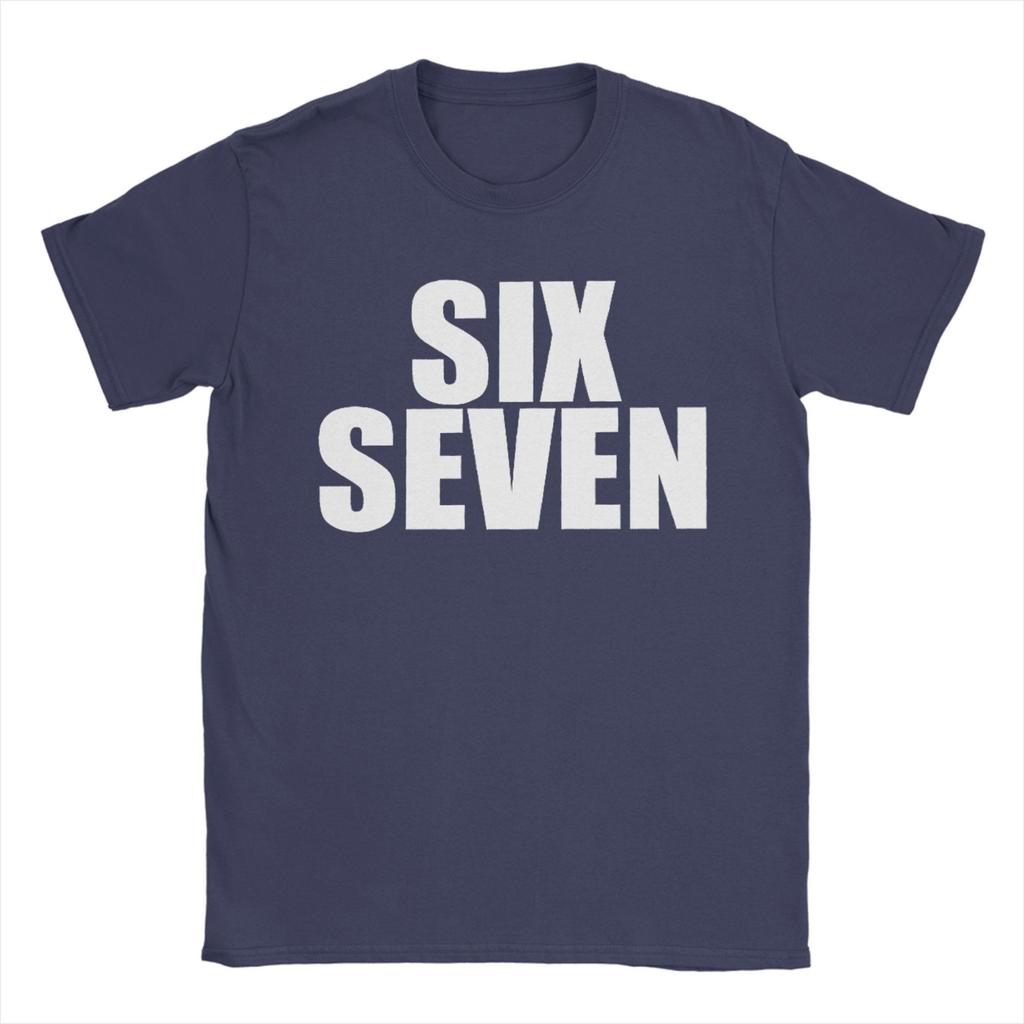 Ullzang Fun Six Seven 6 7 Meme T-Shirt For Men Women Round Neck Short Sleeve Clothing  Cotton Summer Clothing