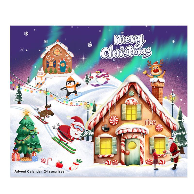 DIY Kristallperlen Weihnachtsarmband Set - Weihnachtsmann Geschenk Überraschungsbox für Kinder