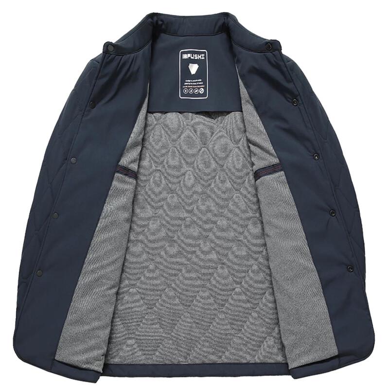 Lords Men's Quilted Lapel Collar Cotton Padded Jacket