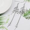 Women's Drop Dangle Earring Five-pointed Star Pendant Sacred Black Sword Gothic Jewelry Earring for Women Teens Girls