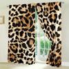 2 st Djurtryckta Gardiner, Leopard Ko Tryckt Fönstergardin, Stångficka Draperier för Sovrum Vardagsrum, Kohud Rumsdekor