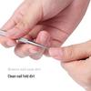 Orange Wood Stick & Stainless Steel Cuticle Remover: Double-Ended Nail Tool with Slanted and Beveled Tips for Polish Cleaning.