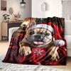 1Pc Cartoon Print Flannel Blanket, High Quality Comfortable for All Seasons, Home Decor, Warmth and Comfort, Perfect for Christmas Birthday Gift