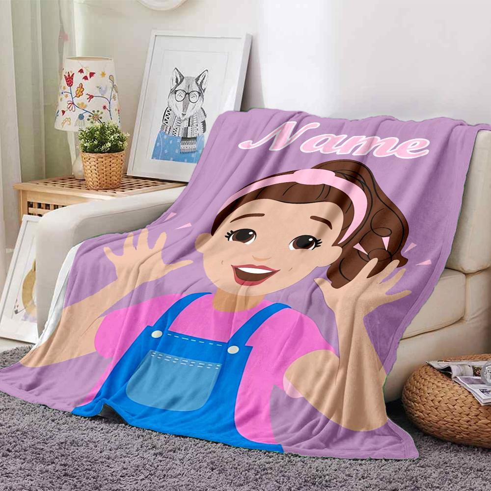 Customiz Name Personality Ms. Rachel  Blanket Soft &Warm Sofa Office Bed Travel Lunch Break Blanket, Gift Suitable All Seasons