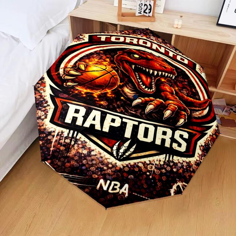 Raptors basketball Logo Umbrella Folding umbrella, automatic umbrella 8-Frame for Travel, camping Use Gift for Halloween Christmas