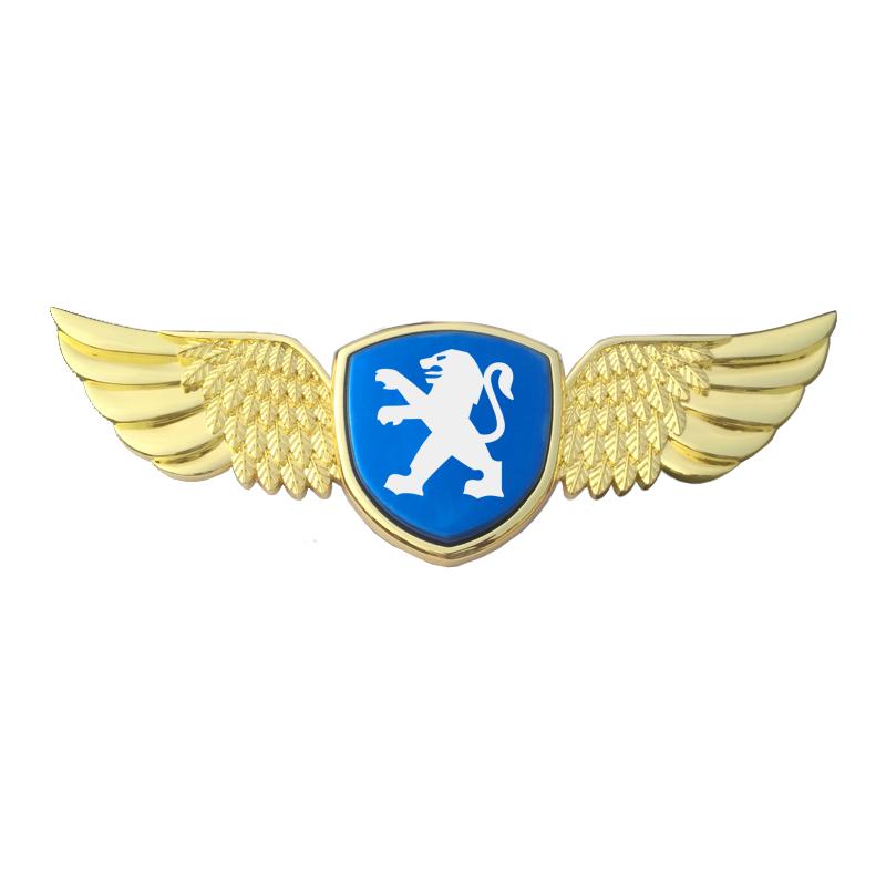 Alloy Car Side Badge Stickers Decal for Peugeot 308 208 U 207 3008 206 307 107 508 407 2008 306 406 408 205 4008 Front Hood Emblem