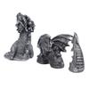 Dragon Statue 3 Part Waterproof Resin Lifelike Decorative Dragon Sculpture Ornament for Desk Fish
