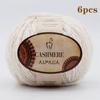 6pcs Luxurious Alpaca Cashmere Yarn  Ultra Soft & Warm Handmade DIY  Crocheting Yarn Suitable for Beginners Scarves300g/10.58oz