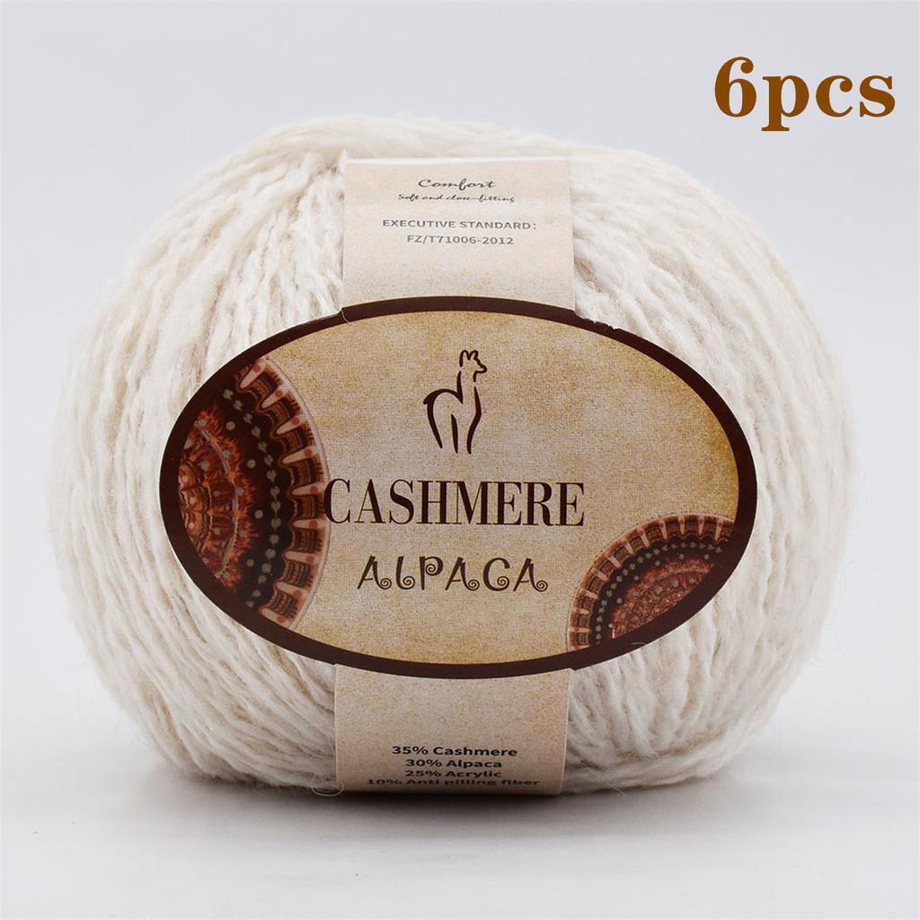 6pcs Luxurious Alpaca Cashmere Yarn Ultra Soft & Warm Handmade DIY Crocheting Yarn Suitable for Beginners Scarves300g/10.58oz