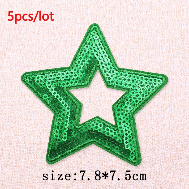 5Pcs/Lot Glitter Butterfly Bow Iron on Patches - Embroidered Patches on Clothes Bags Hats Jackets Decor