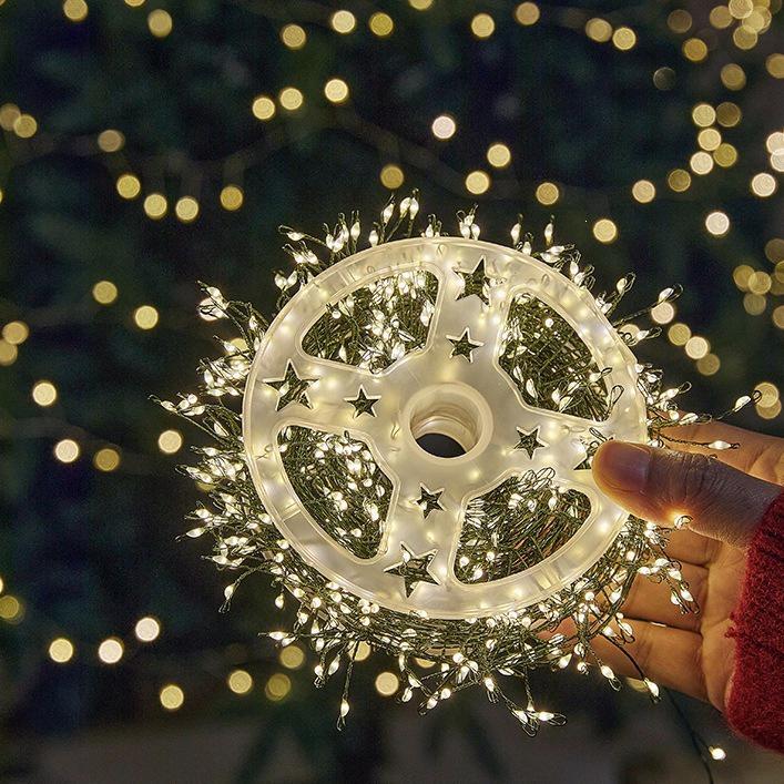 Firecracker LED String Lights - Remote Controlled, Copper Wire, Colorful Decor for Christmas Trees, Birthdays, and Festivals