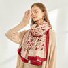 Wanma Pentium new cotton and linen feel printed scarf women's autumn and winter fashion versatile shawl thermal air conditioning outside the room
