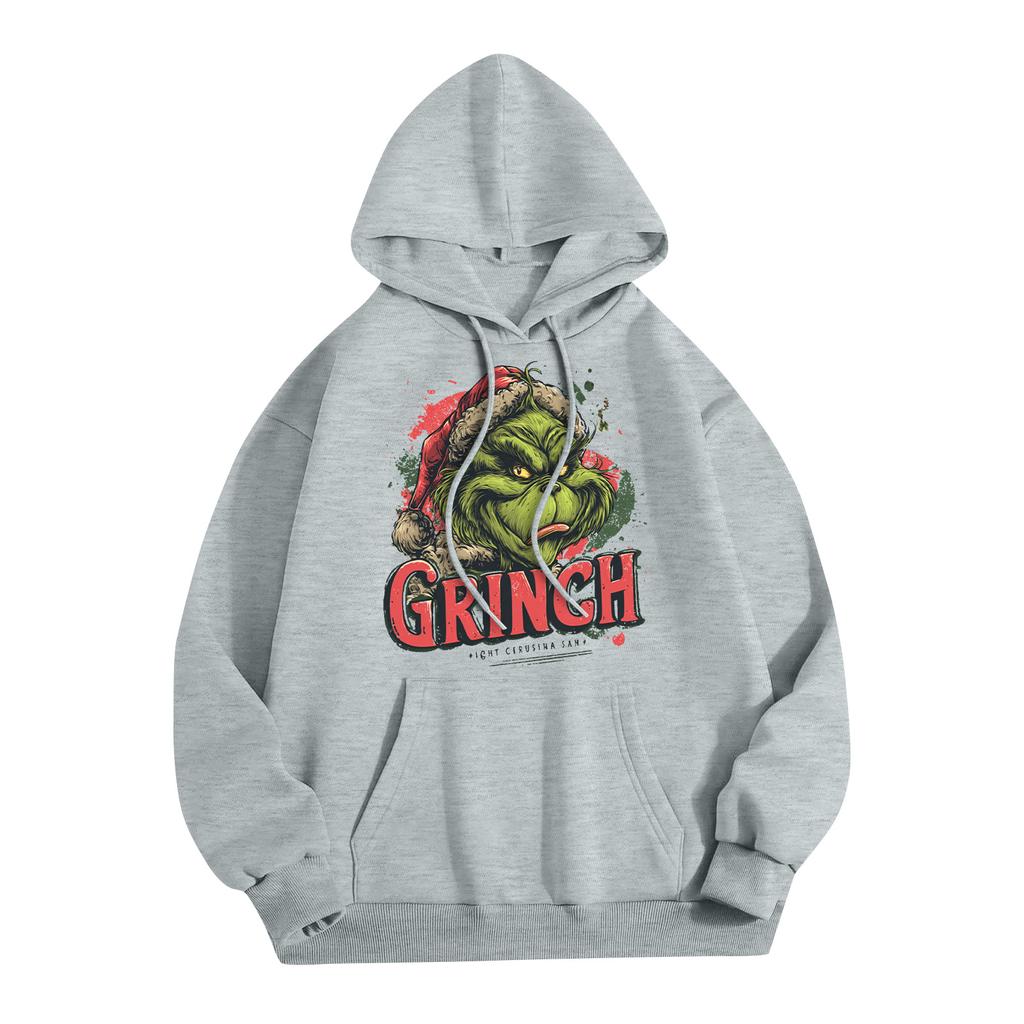 Women's Fashion Christmas Printed Casual Hooded Sweatshirt With Pockets