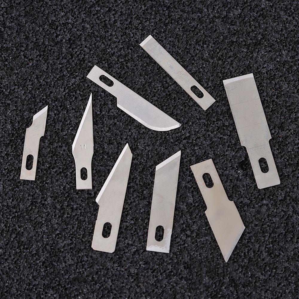 5 Stück/Set Gravur Anti-Rutsch Metall Skalpell Messer Teile Klingen Schneider Bastelmesser für Mobiltelefon PCB Reparatur Handwerkzeuge