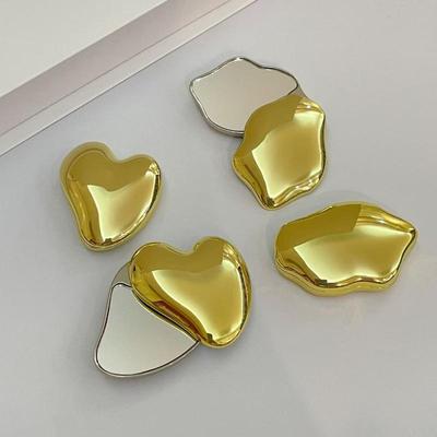 Double-Sided Heart Shape Makeup Mirror Girl Cute Small Mirror Portable Student Rotating Mirror Cosmetic Beauty Tools Handheld