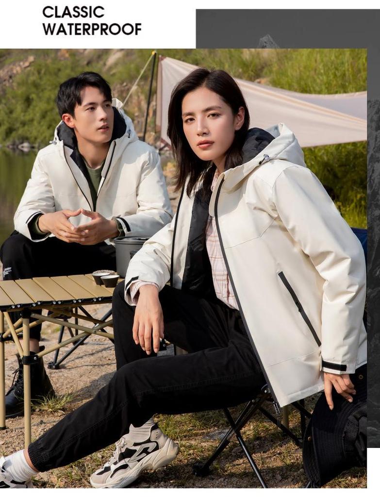 Men's and Women's Cotton-Padded Jacket: Thick, Warm, Hooded, Customizable Logo Windbreaker for Outdoor Work