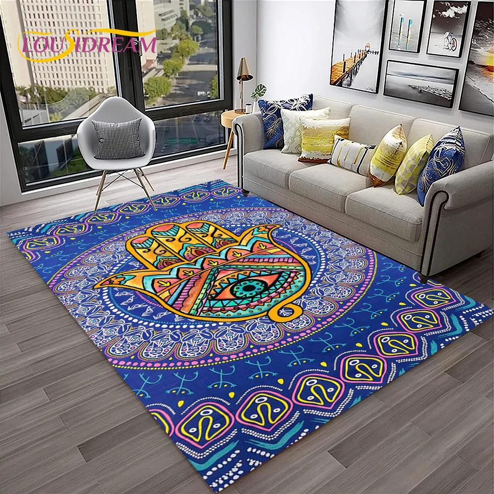 Evil Eye,Eye of Horus,Nazar Tree of Life Carpet Rug for Home Living Room Bedroom Sofa Doormat Decor,Area Rug Non-slip Floor Mat