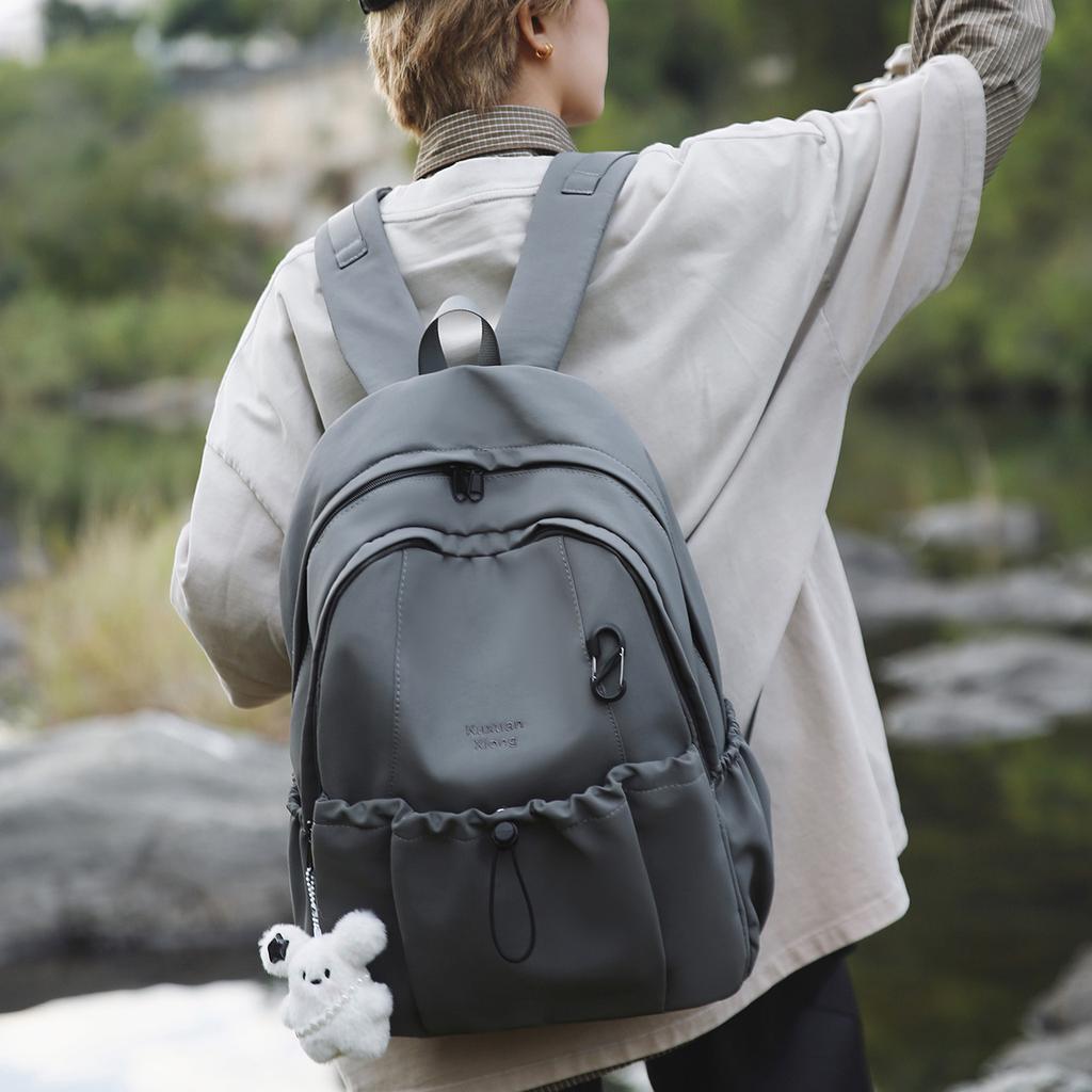 Schoolbag1011 Early Spring New Couple Tide Brand Backpack Simple Commuter Travel Outdoor Sports Backpack Junior High School Student Schoolbag