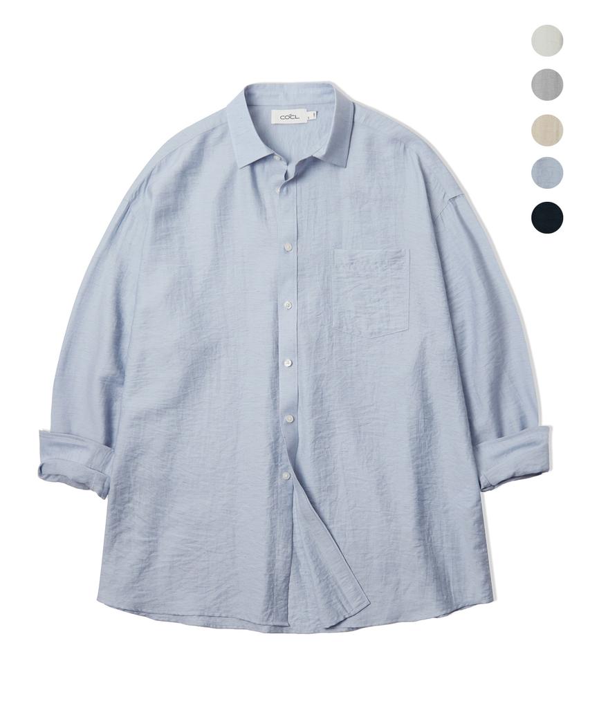 COSTUME O’CLOCK Linen Oversized Long Sleeve Shirt 5 Colors Coossh192