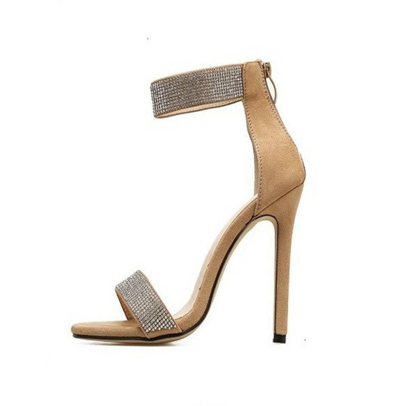 

Wind high-heeled sandals women s summer 2024 new fashion catwalk thin-heeled banquet high-heeled shoes large-size women s shoes 42 абрикосовий
