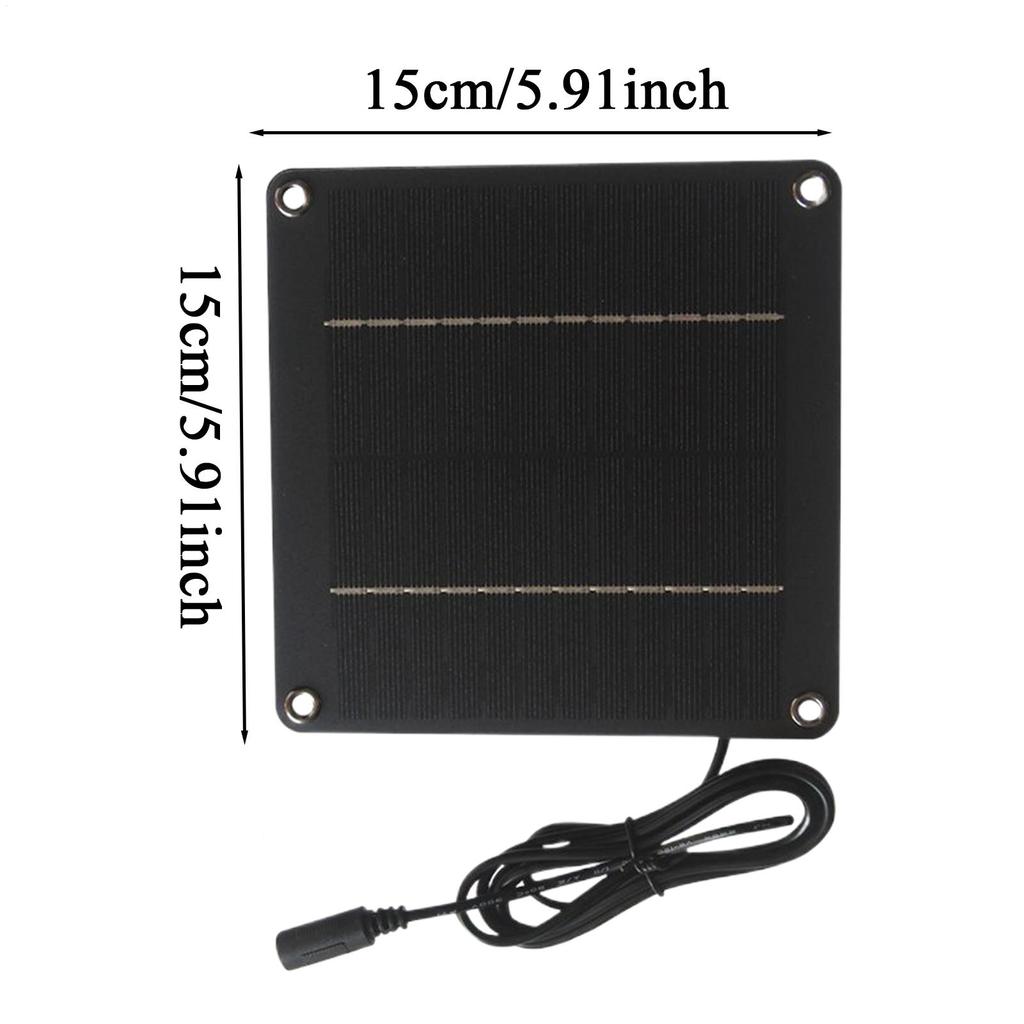 Solar Panel For Outdoor Lights 24W 12V Patio Solar Panel Waterproof With 5521 DC Port For Porch Lamp Outdoor Patio Garden