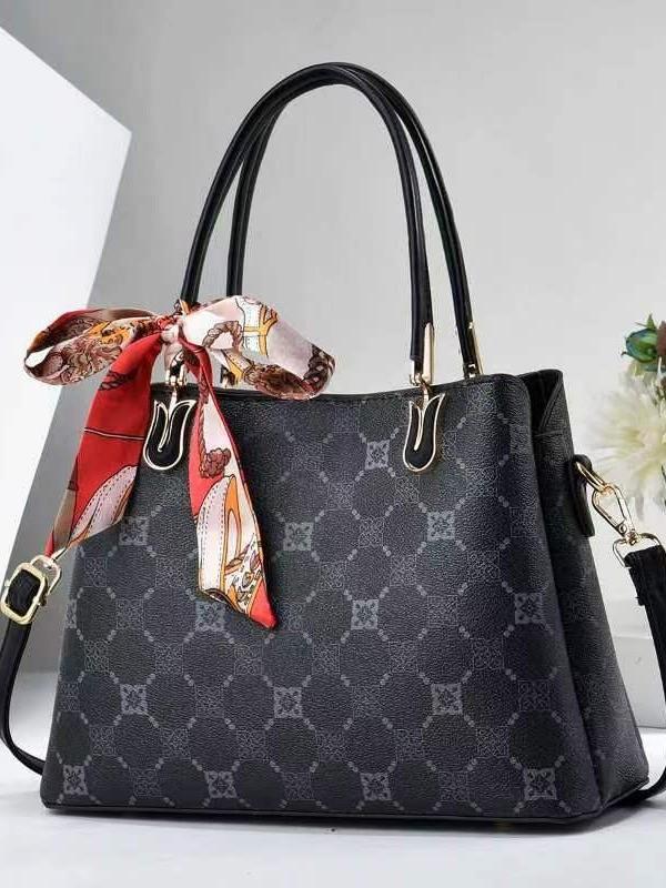 Chic Pu Bucket Bag Versatile Fashionable Design Womens Crossbody Tote Bag In Multiple Colors чёрный
