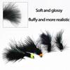 MNFT 8Pcs Beadhead Black Trout Fly Fishing Streamer Lure Flies
