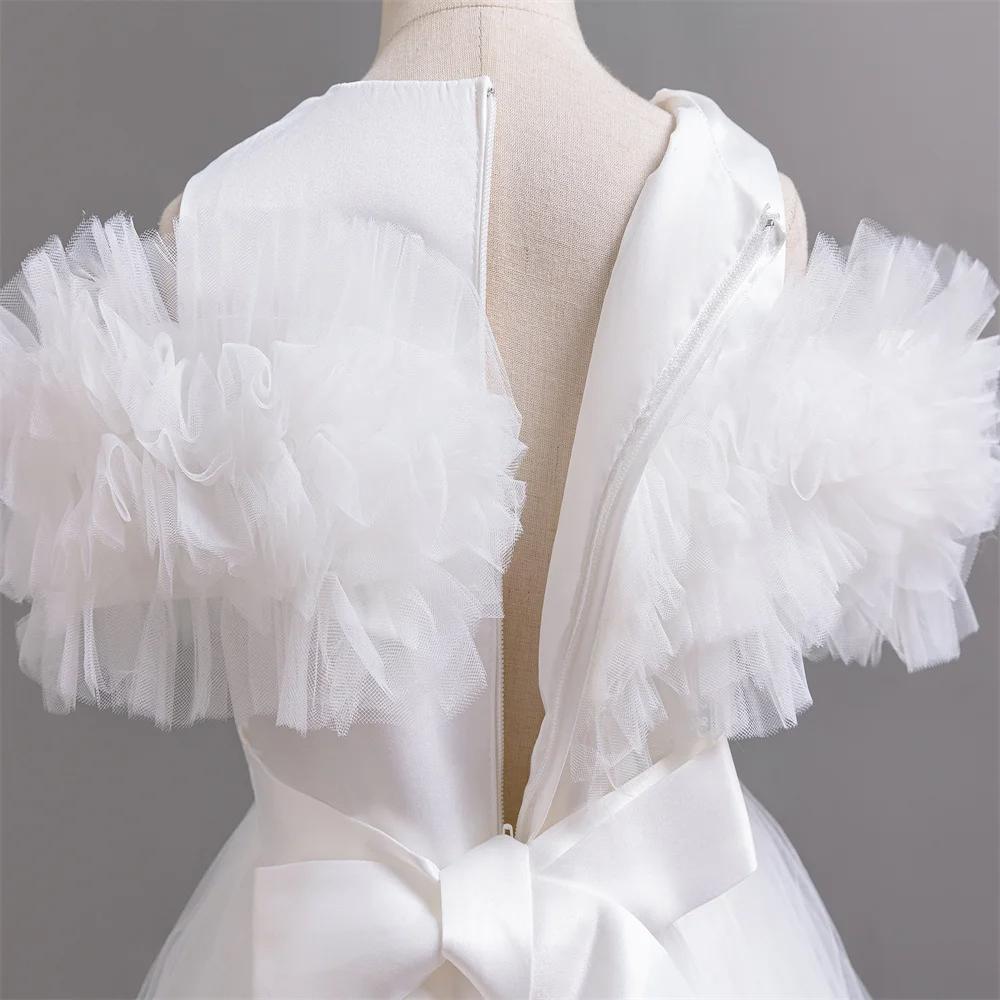 Kız Çiçek Prenses Payetli Bebek Düğün Noel Partisi Elbisesi Doğum Günü Partisi Düğün Çiçek Kızı Tatlı ve Şirin Elbise