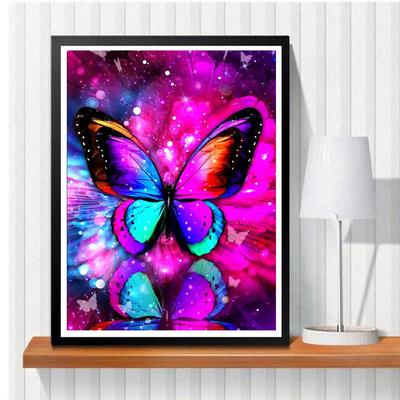 5D Diy Diamond Painting Beautiful Symphony Butterfly Cross Stitch Set Full Diamond Embroidery Mosaic Art Picture of Rhinestones Decor Gift