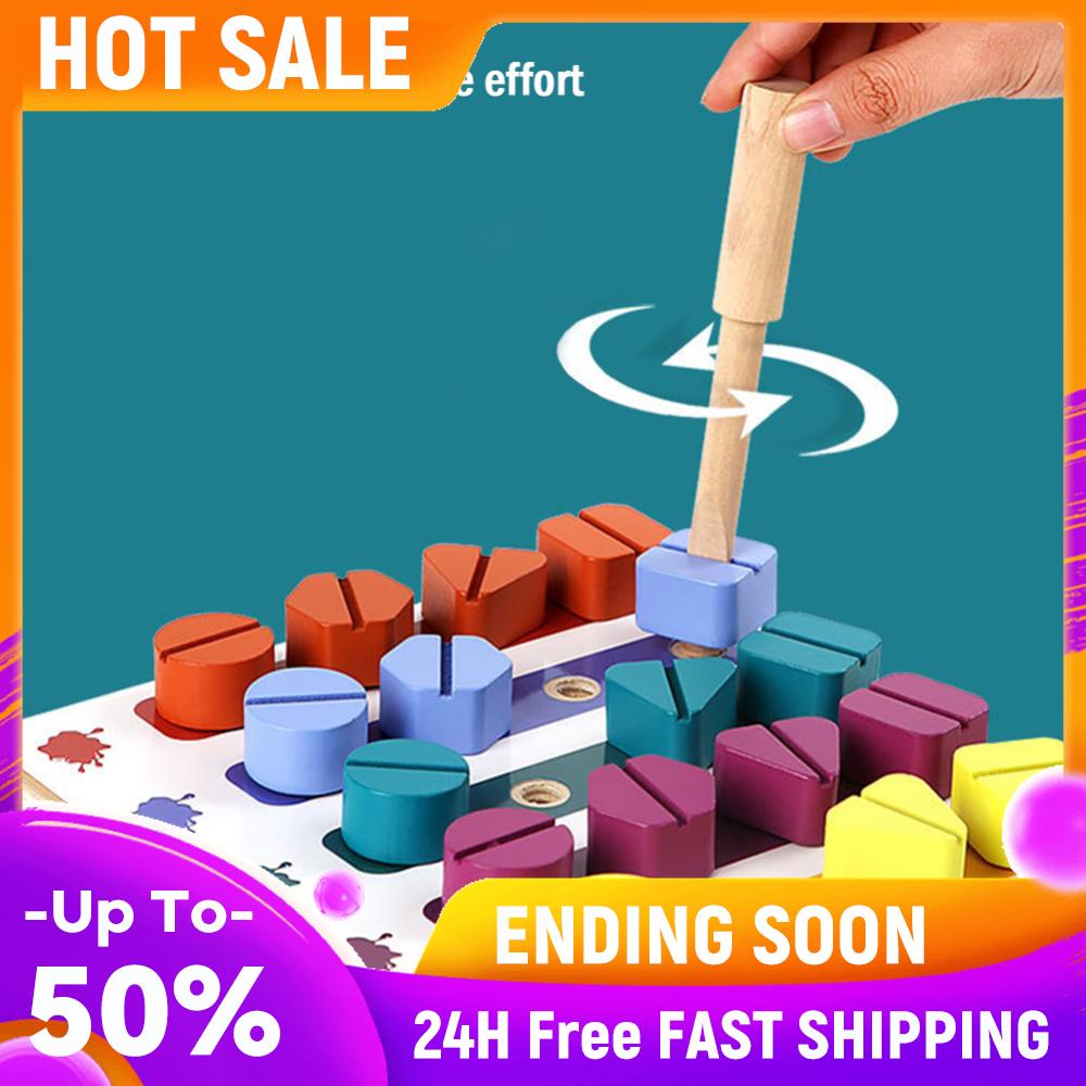 

Screw Building Blocks Preschool Learning Screw Disassembly Assembly Shape Color Educational Interactive Game for Boys Girls China Mainland