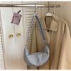Korean version of simple nylon shoulder bag new foreign style plaid dumpling bag versatile casual light messenger bag women