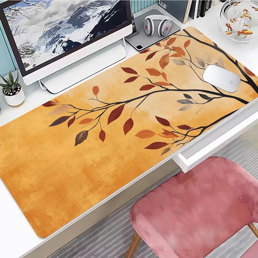 Bohemian Style Plants Mouse Pad Gaming Mouse Pad Mouse Pad with Edges and NonSlip Rubber Base Extended Mouse Pad Desk Mat