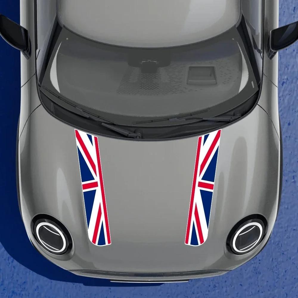 Union Jack Style Stripes Car Engine Hood Vinyl Stickers For MINI Cooper S R55 R56 F56 F55 F57 F60 R60 Countryman JCW Accessories