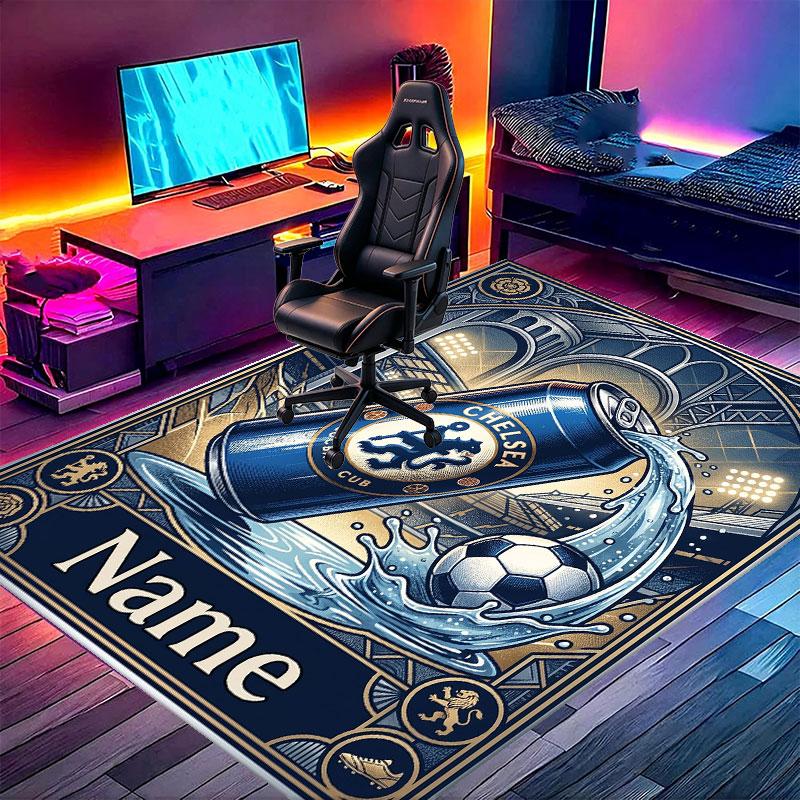 Personalizovaný koberec s potiskem Chelsea FC na míru, Všestranný bytový dekorativní koberec, do herny, bytu, na balkon, předsíně, chodby, Dárek