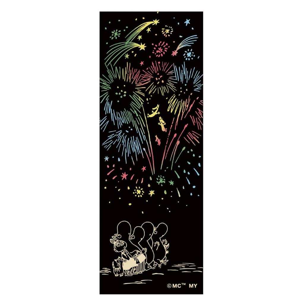 JIKAN STYLE Moomin Nordic Tenugui Hand Decorative Interior Snufkin Little My 33 x 90 51023 Gift, Chū-dyed Towel, Tapestry, Decor, Fireworks, &