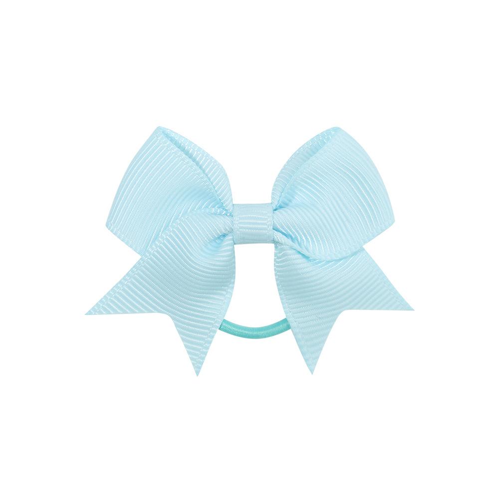 Children'S Hair Band Bow Rubber Band Solid Color Thread With Dovetail Hair Band Cute Baby Headgear Hair Accessories 2820