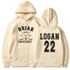 Briar University Logan 22 Hockey 2 Side Hoodies Off Campus Hockey Romance Hoodie Unisex Casual Hooded Sweatshirt Bookish Gift
