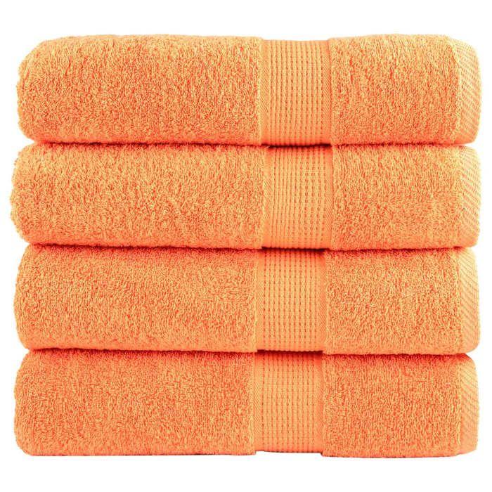 VidaXL Premium Bath Towels 4 Pcs, Shower Towels, Bath Sheets, Guest Towels for Toilet, 137384
