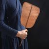 Handmade Bamboo Woven Fan Retro Hand Cranked Fan Chinese Style Circular Fan  Photography Prop
